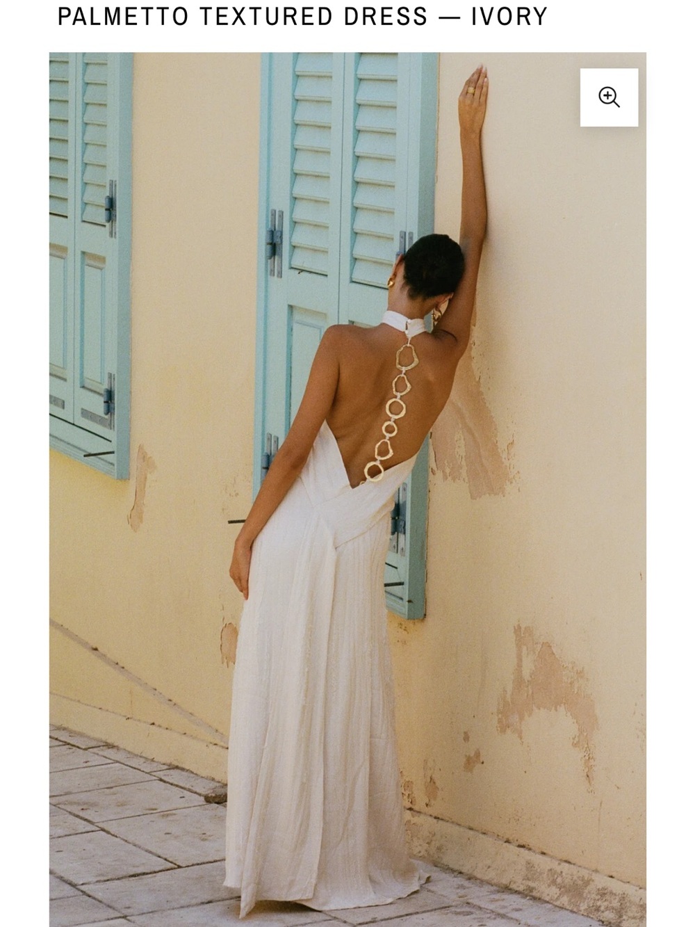 Yellow the Label Ivory palmetto Dress